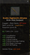 Exotic Highlord's Athame