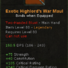 Exotic Highlord's War Maul