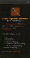Exotic Highlord's War Maul