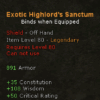 Exotic Highlord's Sanctum