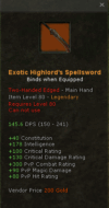 Exotic Highlord's Spellsword